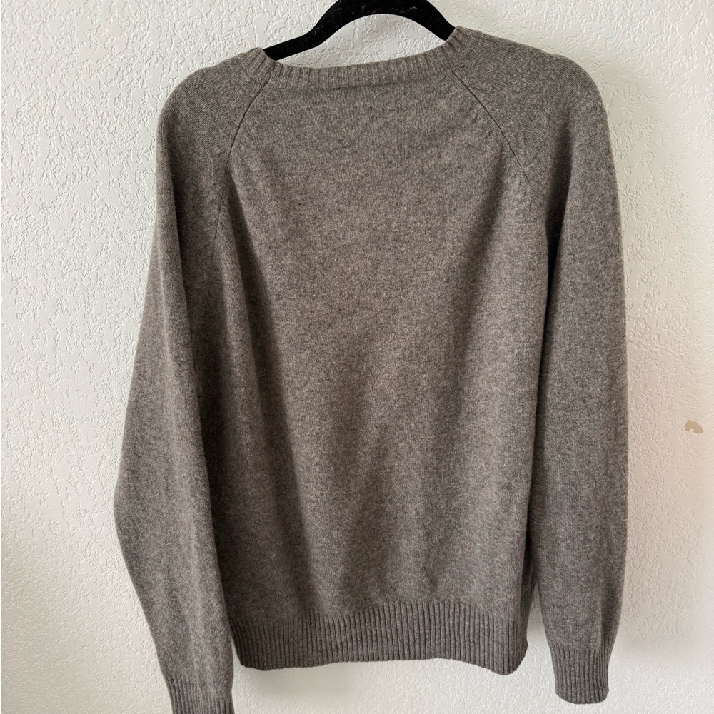 J. Crew wool Men's Taupe Gray Crewneck Sweater - Picture 2 of 4